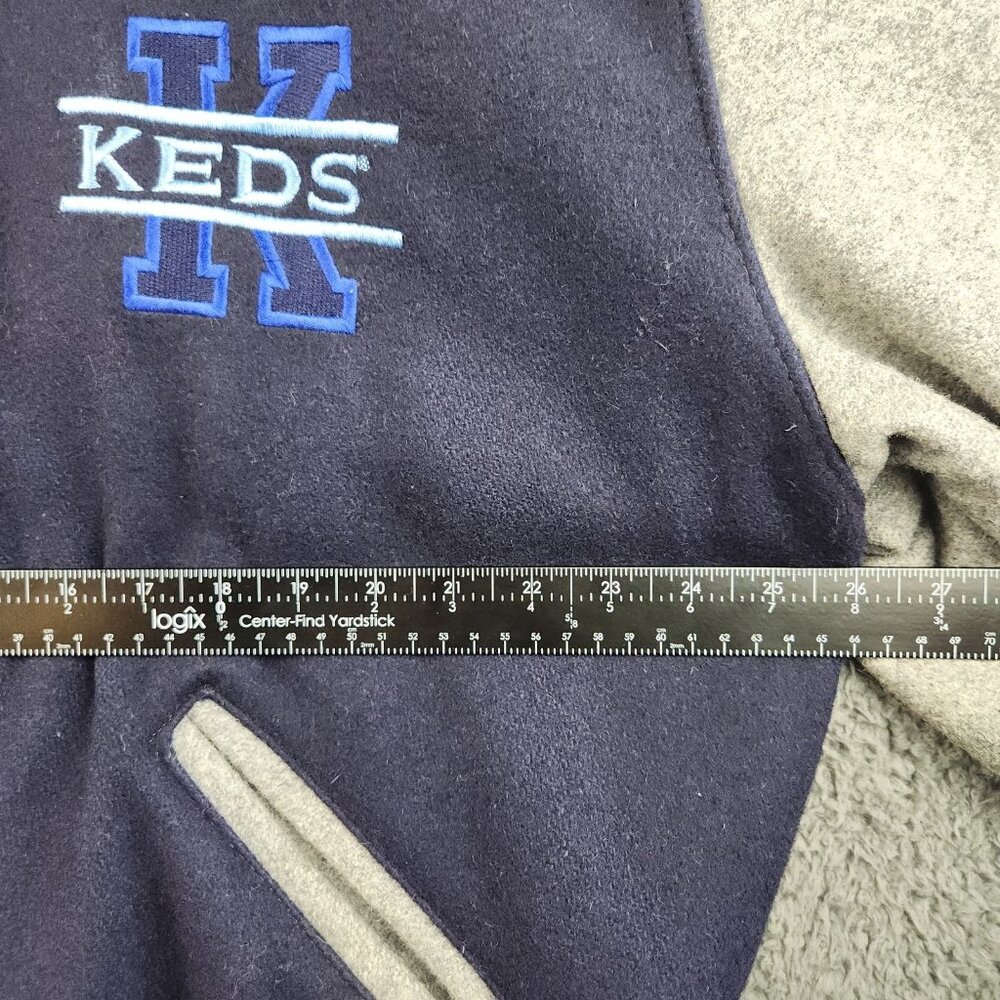 Vintage Bomber Varsity Jacket Men's Large Two Toned Wool 90's Quilted Gorpcore - Picture 5 of 14